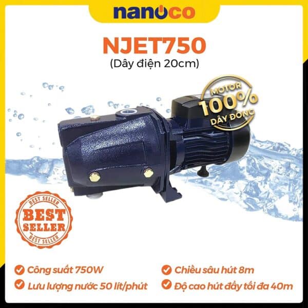 Ưu điểm nổi bật của Máy bơm đầu lợn Nanoco 750W NJET750
