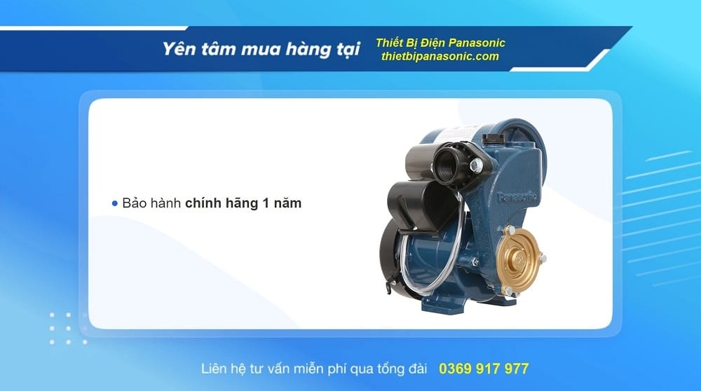 Yên tâm mua máy bơm đẩy cao Panasonic tại thietbipanasonic.com với chế độ bảo hành lên đến 2 năm