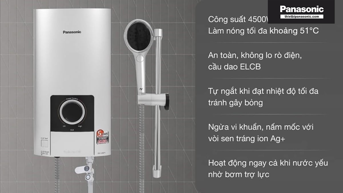 Những ưu điểm của Máy nước nóng Panasonic DH-4NS3VS