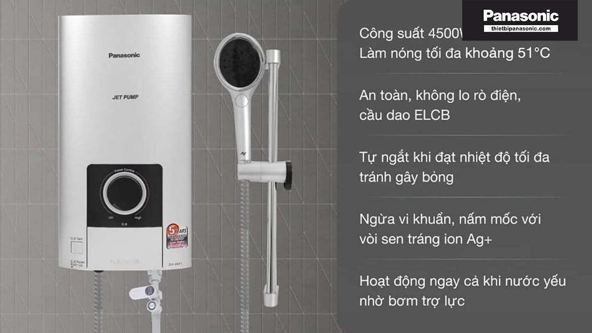 Những ưu điểm của Máy nước nóng Panasonic DH-4NP1VS