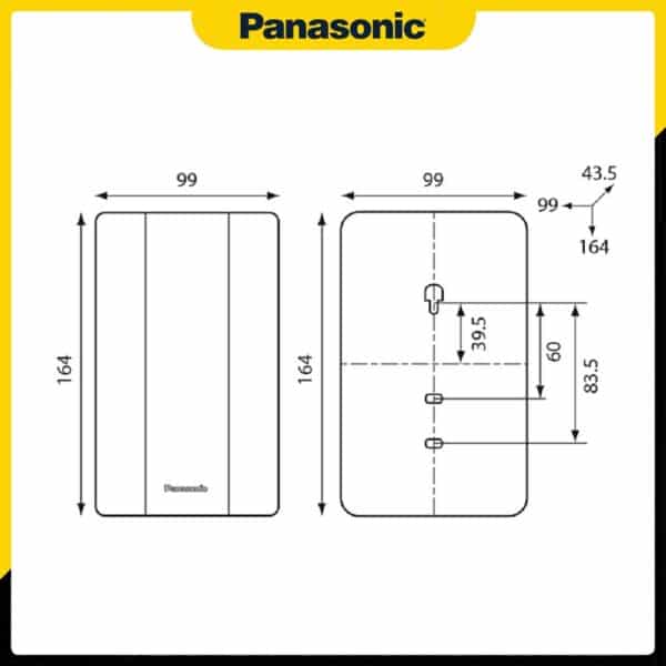 Bản vẽ kích thước của Chuông cửa không dây Panasonic EBG888