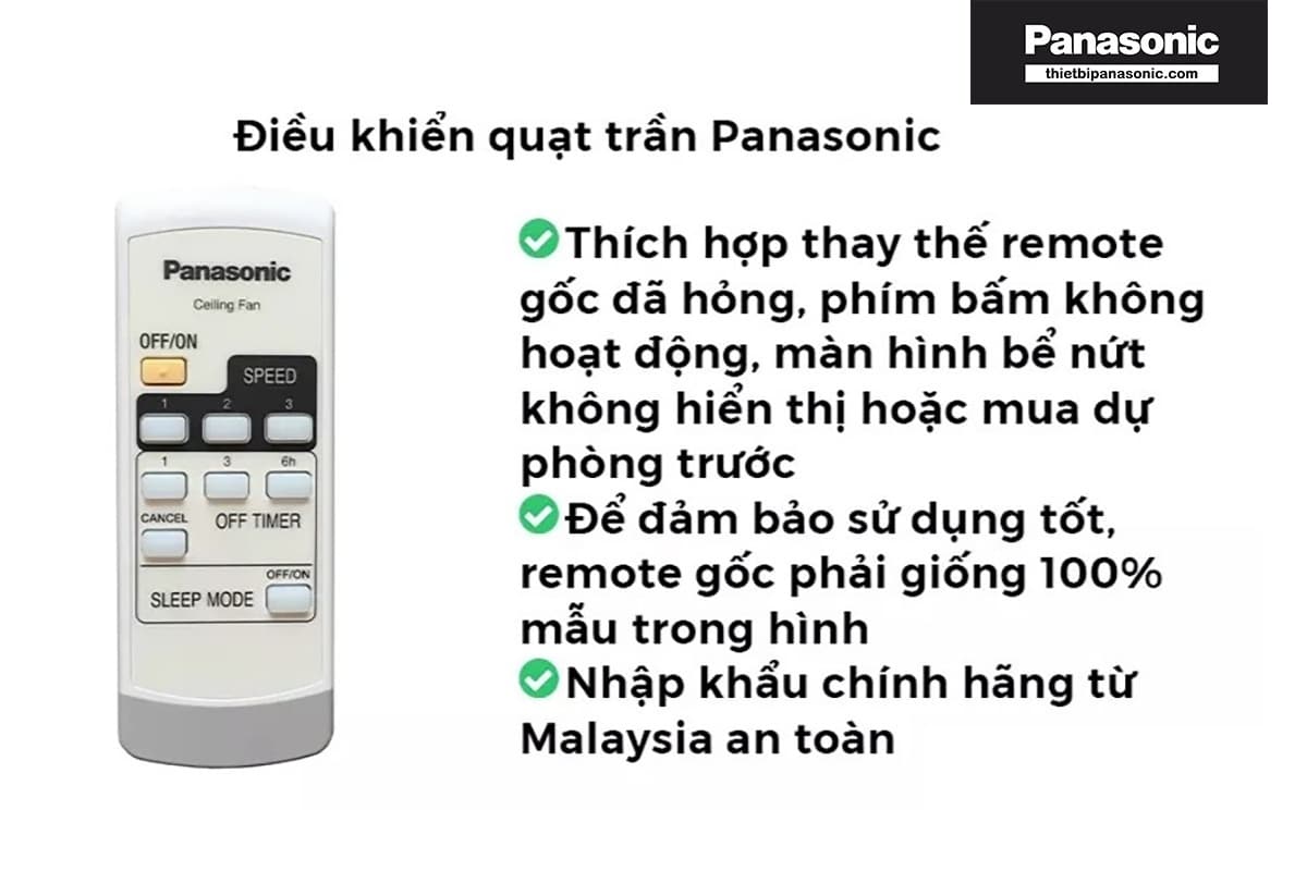 Ưu điểm nổi bật của điều khiển quạt trần Panasonic