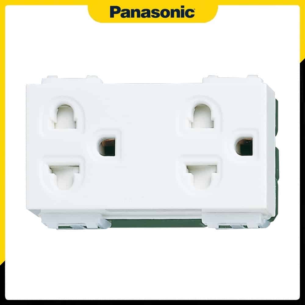 Mua Ổ cắm đôi Panasonic 3 chấu WEV1582SW giá rẻ tại Thiết Bị Điện Panasonic