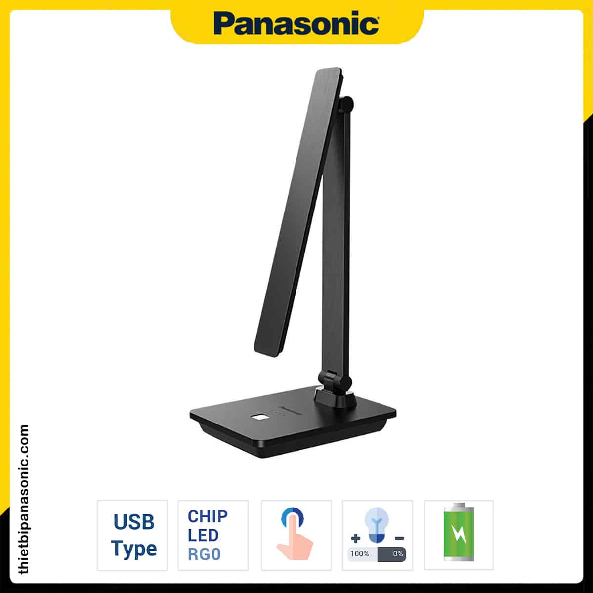 Đèn bàn Panasonic HH-LT062919 | 4.5W, Màu đen