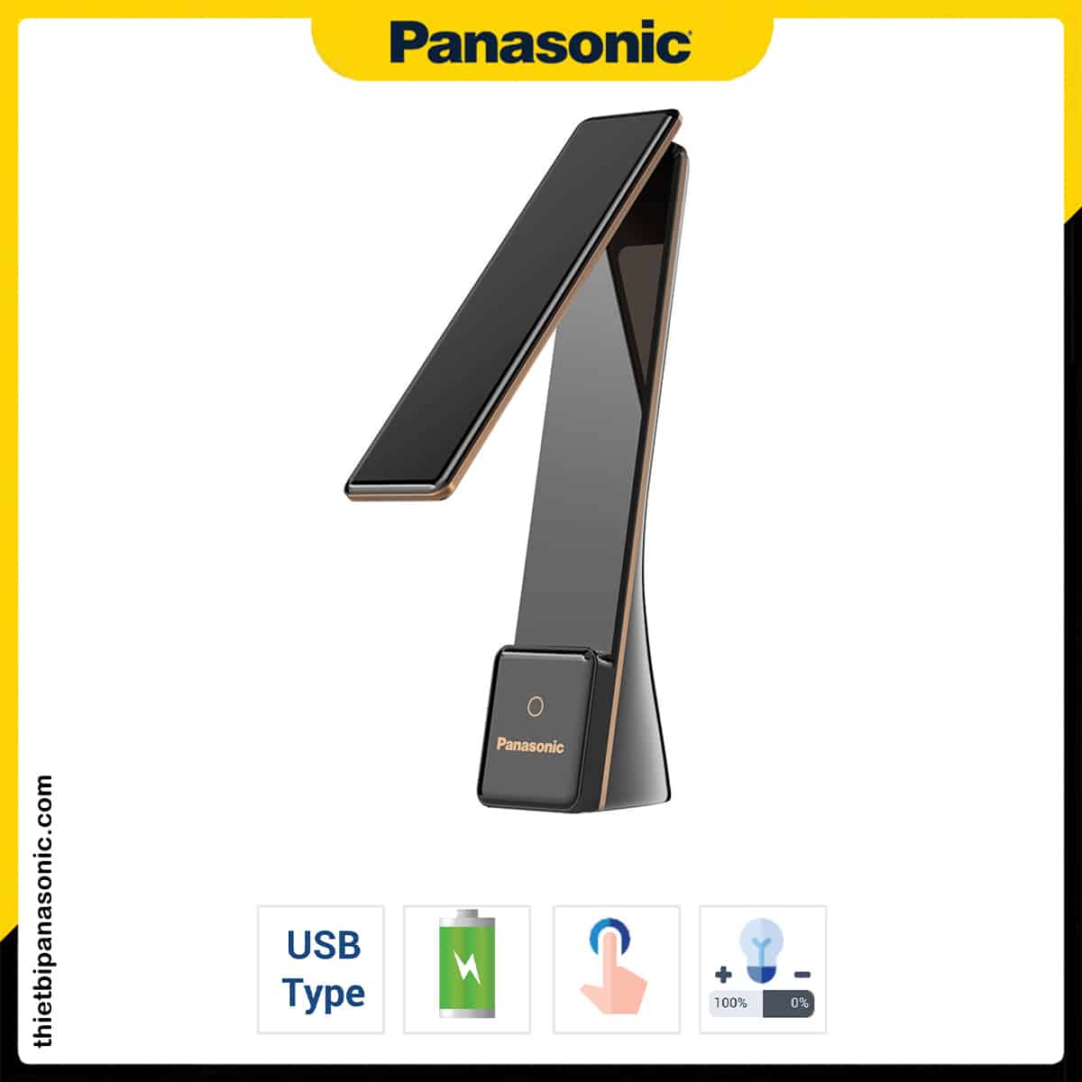 Đèn bàn Panasonic HHGLT0339B88L | 5W, Màu đen