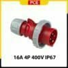 F0142-6 - Phích cắm di động kín nước 16A 4P 400V 6H IP67 | PCE