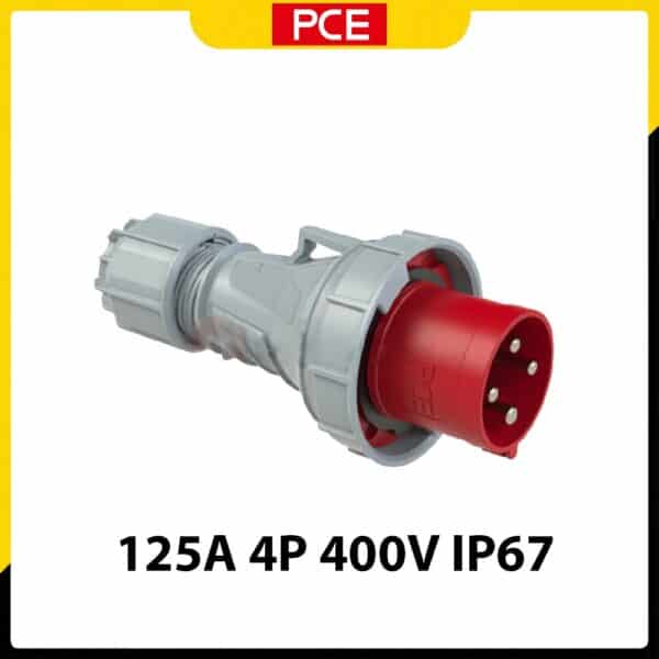 F044-6 - Phích cắm di động kín nước 125A 4P 400V 6H IP67 | PCE