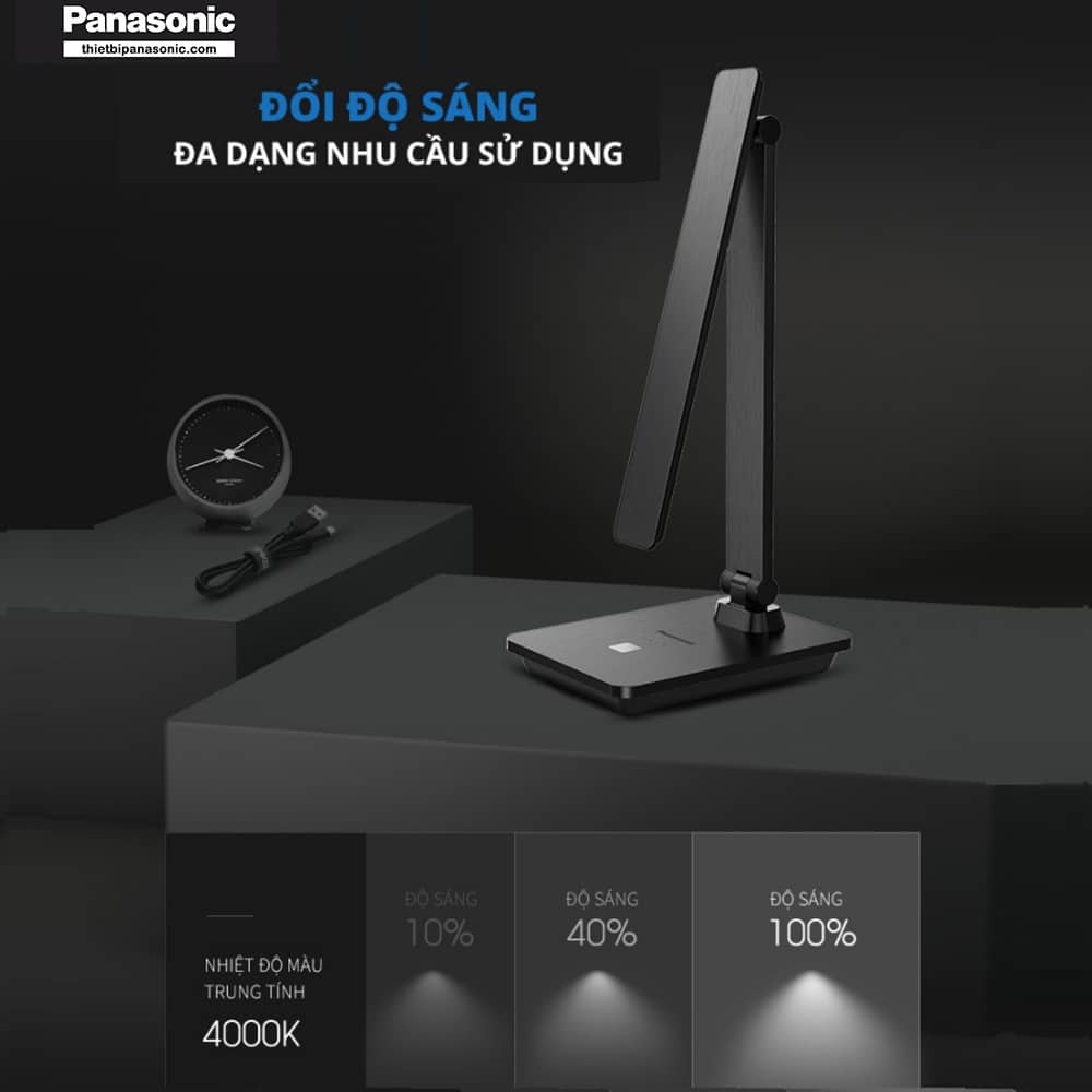 Đèn bàn Panasonic HHGLT0629U19 có 3 mức sáng khác nhau đáp ứng nhiều nhu cầu của người dùng