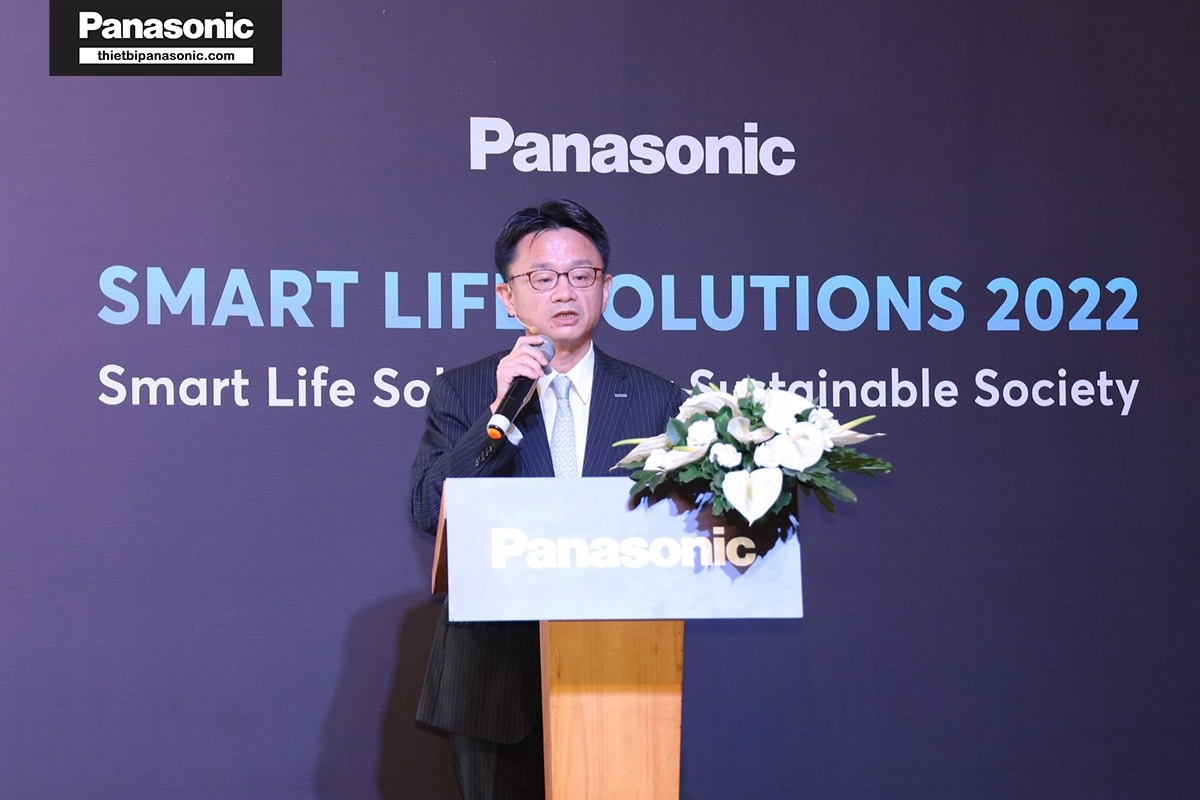 Ông Wataru Matsumoto - Chủ tịch khu vực Đông Nam Á và Châu Đại Dương phát biểu về những chiến lược kinh doanh của Công ty Panasonic Electric Work tại Đông Nam Á