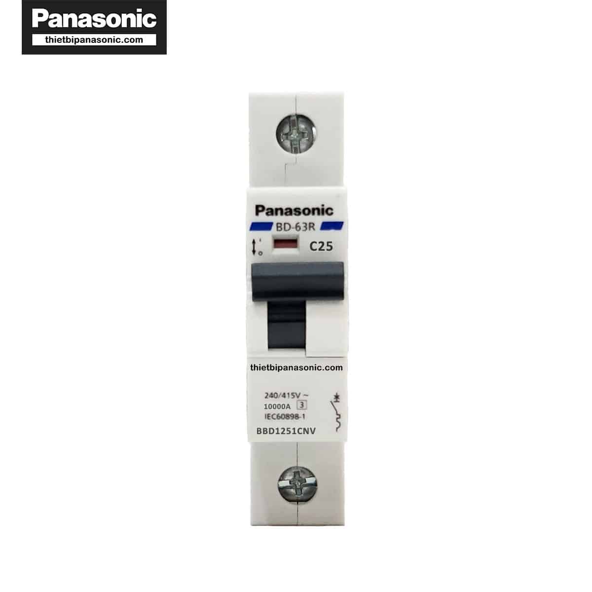 Mua MCB 1P 25A 10kA BBD1251CNV Panasonic giá rẻ tại Thiết Bị Điện Panasonic
