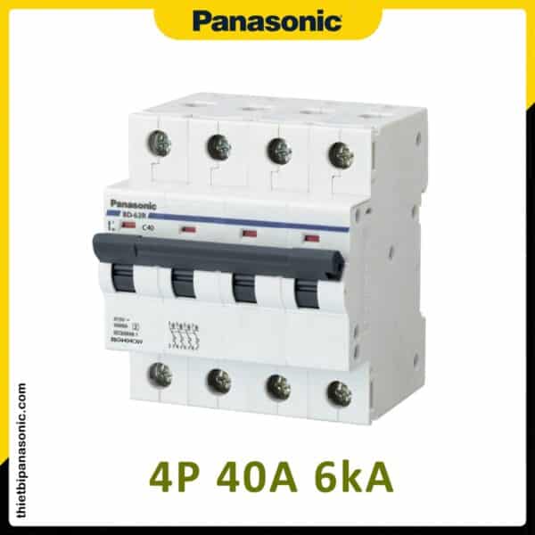 Ngoại hình của MCB 4P 40A 6kA Panasonic