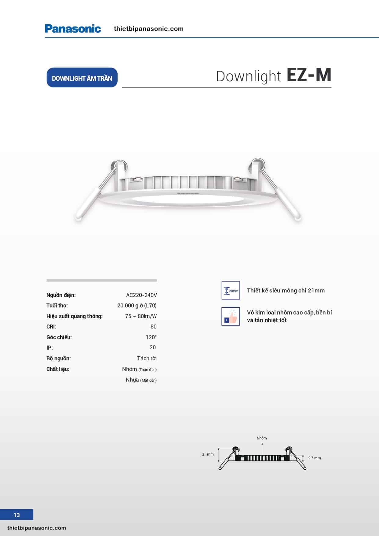 Catalogue - Bảng giá đèn LED Panasonic 2022 (Trang 10/88)