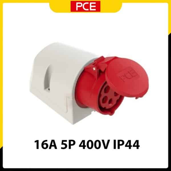 Ổ cắm gắn nổi PCE F115-6 | 5P 16A 400V 6H IP44