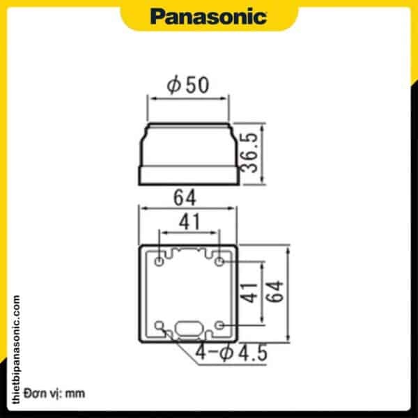 Bản vẽ kỹ thuật của Ổ cắm Locking Panasonic WK2420K, WK2430