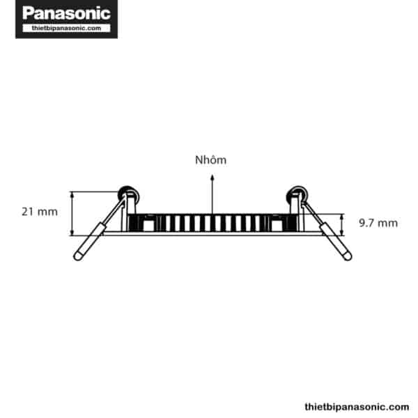 Bản vẽ kỹ thuật của Đèn âm trần Panasonic EZ-M Series siêu mỏng đổi 3 màu | 9W, 12W, 15W