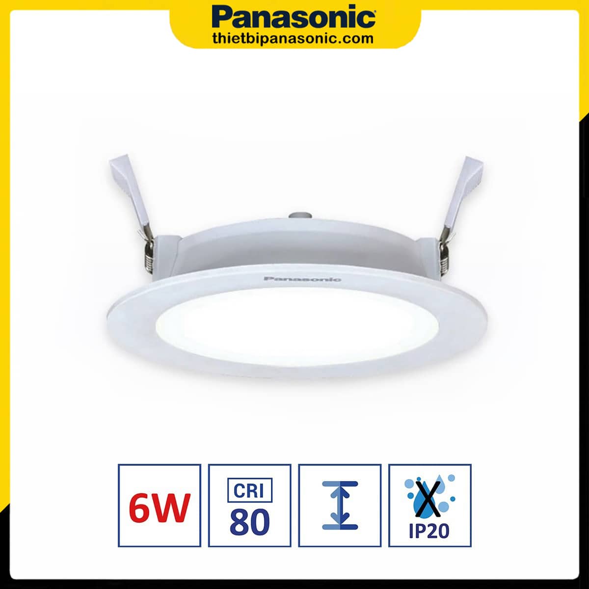 Đèn âm trần siêu mỏng Panasonic Neo Slim Đơn sắc tròn 6W NNP71272, NNP71279, NNP71278
