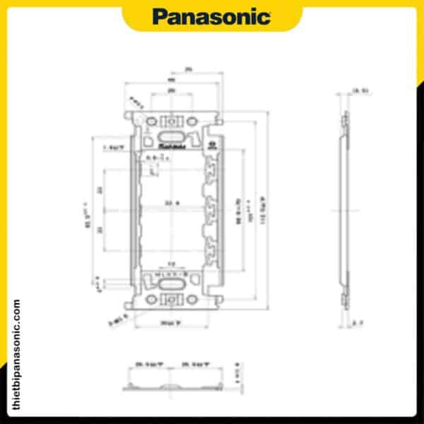 Bản vẽ kích thước của Đai kim loại Panasonic WN37008