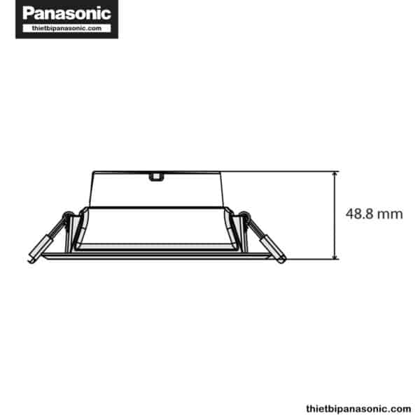 Bản vẽ kích thước của Đèn LED âm trần cảm biến Panasonic 9W | DN Series NNNC7640588 (ánh sáng vàng), NNNC7641588 (ánh sáng trung tính), NNNC7645588 (ánh sáng trắng)