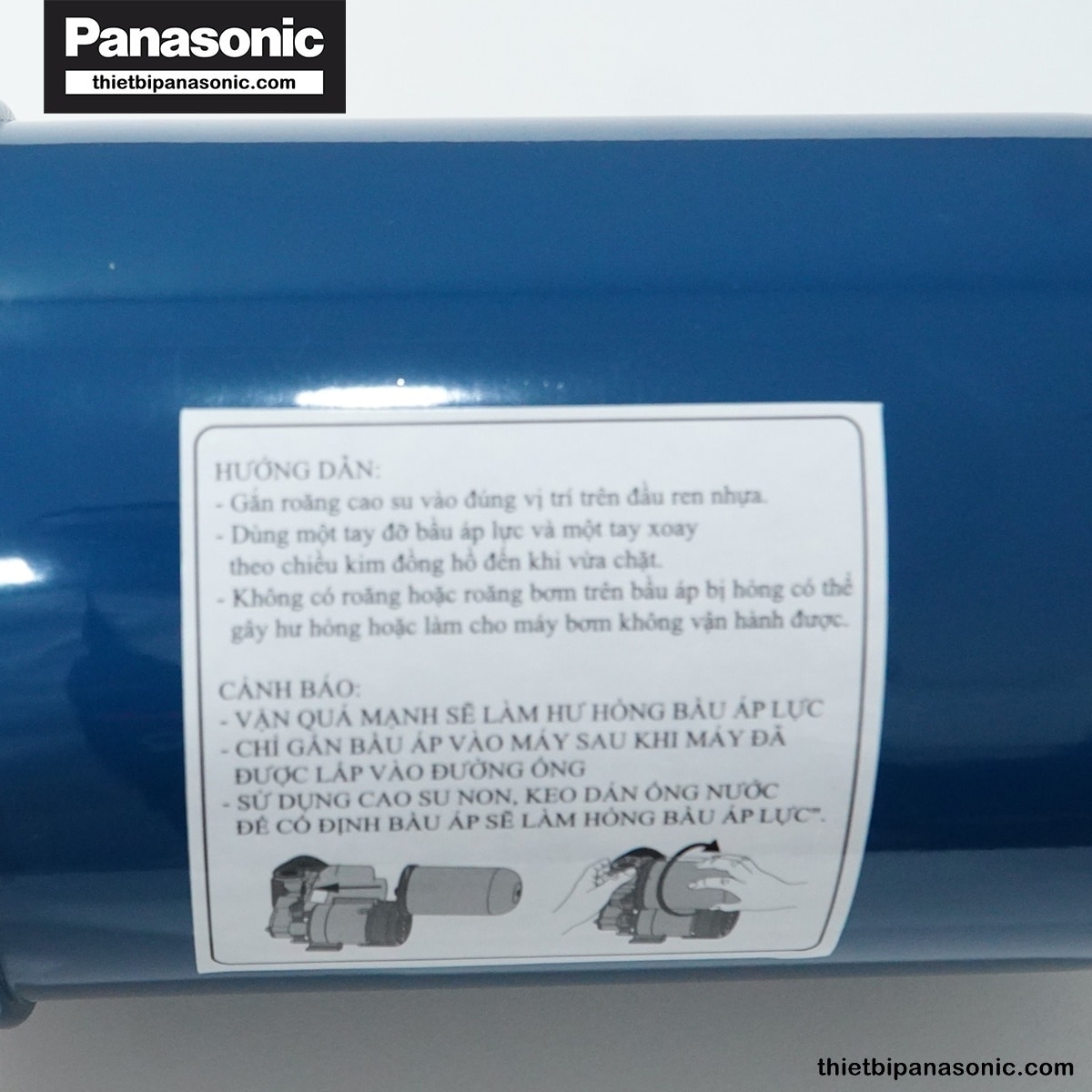 Hướng dẫn lắp đặt Bầu áp lực cho bơm tăng áp Panasonic A-130JAK