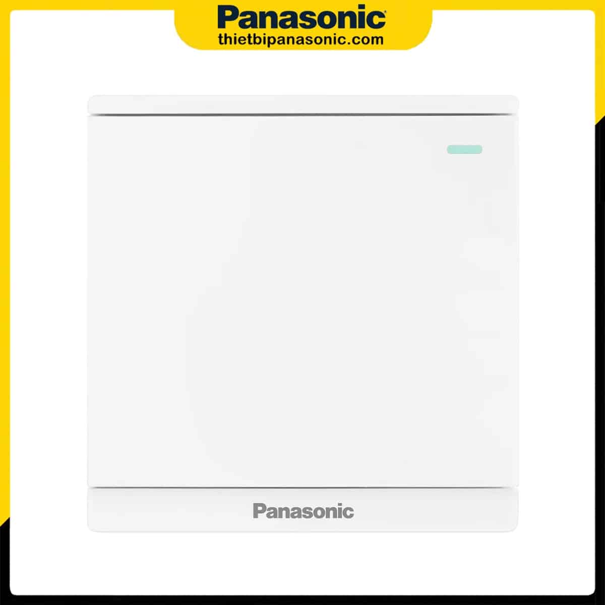 Bộ 1 công tắc 1 chiều Panasonic Moderva màu trắng có chỉ báo dạ quang WMF511-1VN