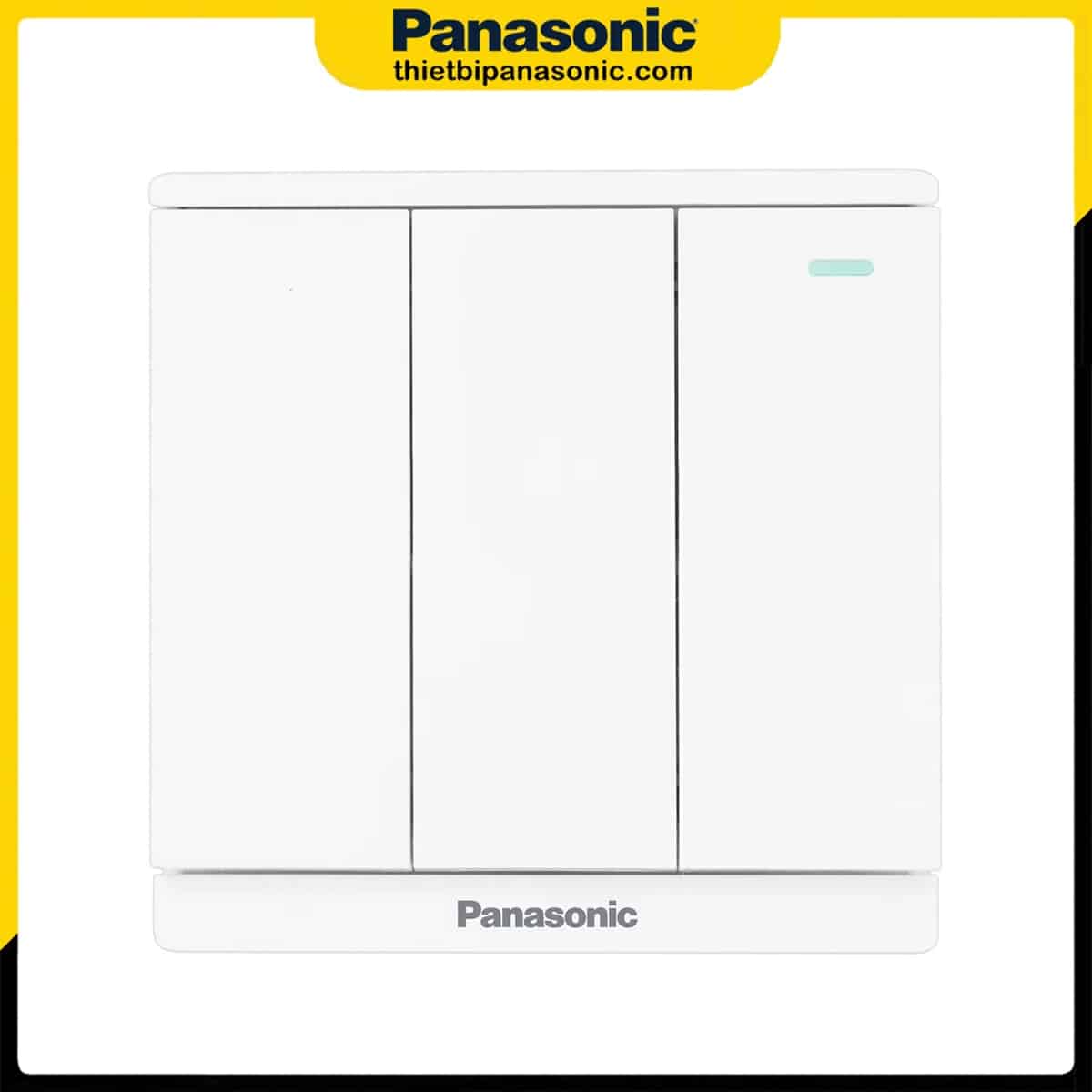 Bộ 3 công tắc 1 chiều Panasonic Moderva màu trắng có chỉ báo WMF515-1VN