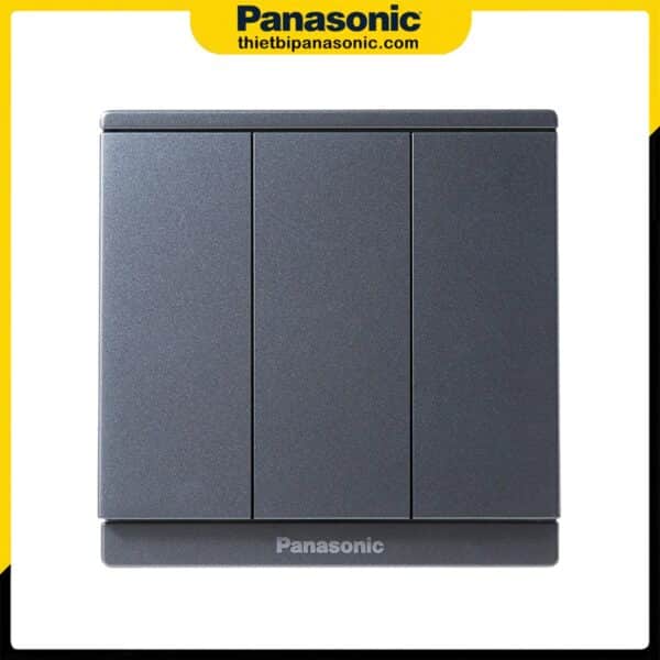 Bộ 3 công tắc 1 chiều Panasonic Moderva màu xám ánh kim không chỉ báo WMF505MYH-VN