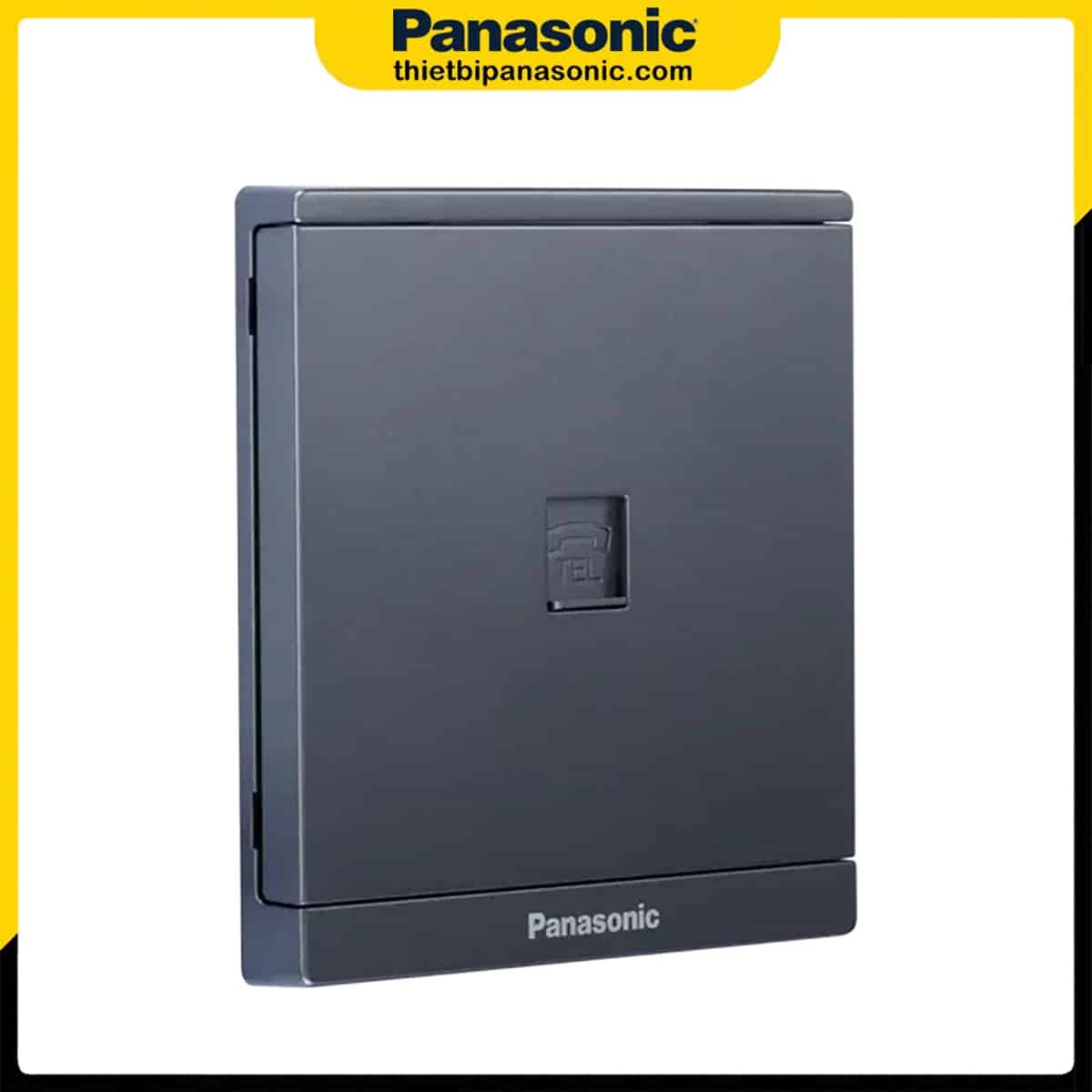 Bộ 1 ổ cắm điện thoại 4 cực Panasonic Moderva WMF403MYH-VN (xám ánh kim)