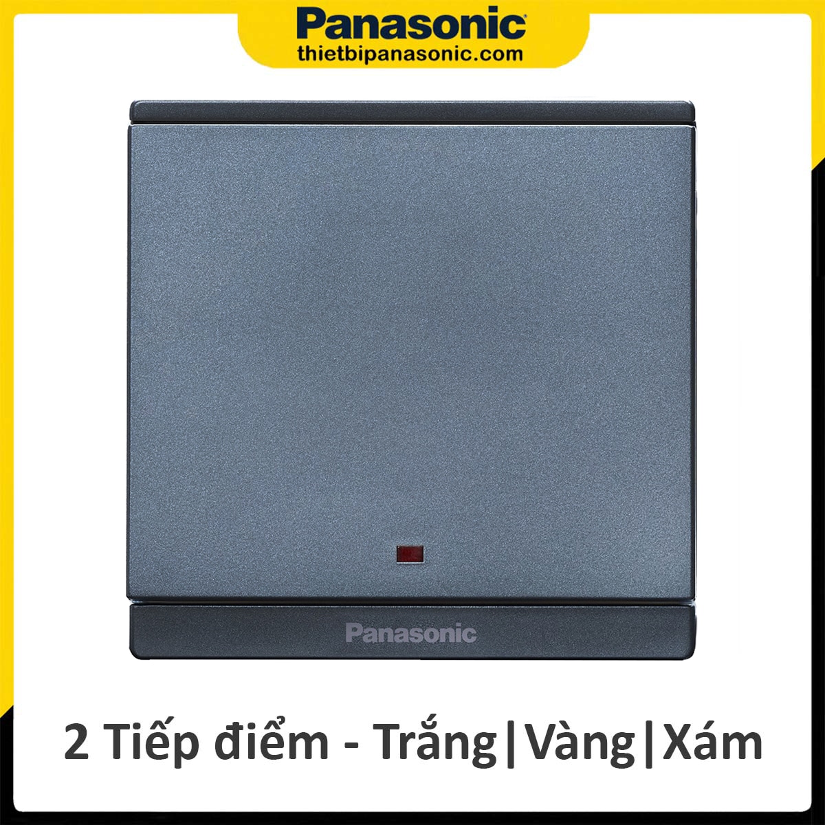 Bộ 1 công tắc 2 tiếp điểm Panasonic Moderva WMFV503307 (màu trắng), WMFV503307MYZ (vàng ánh kim), WMFV503307MYH (xám ánh kim)