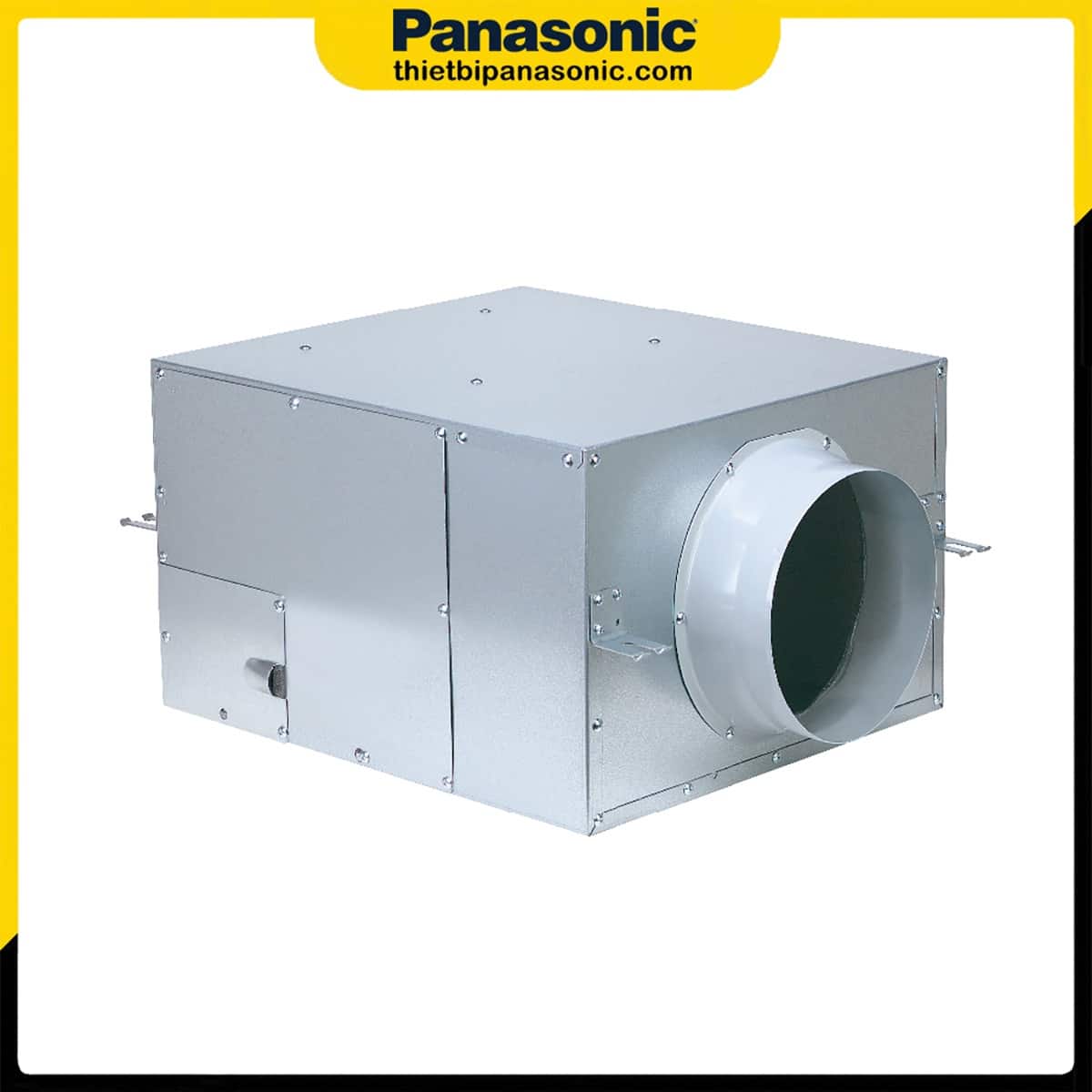 Quạt hút Cabinet Panasonic FV-20NS3 có thiết kế vuông vức, cứng cáp nhờ làm từ vật liệu thép mạ kẽm