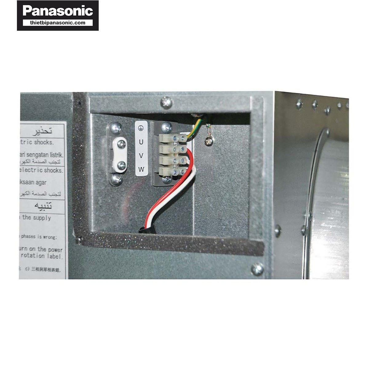 Hộp kết nối của Quạt hút Cabinet 3 pha Panasonic FV-28NX3 600W