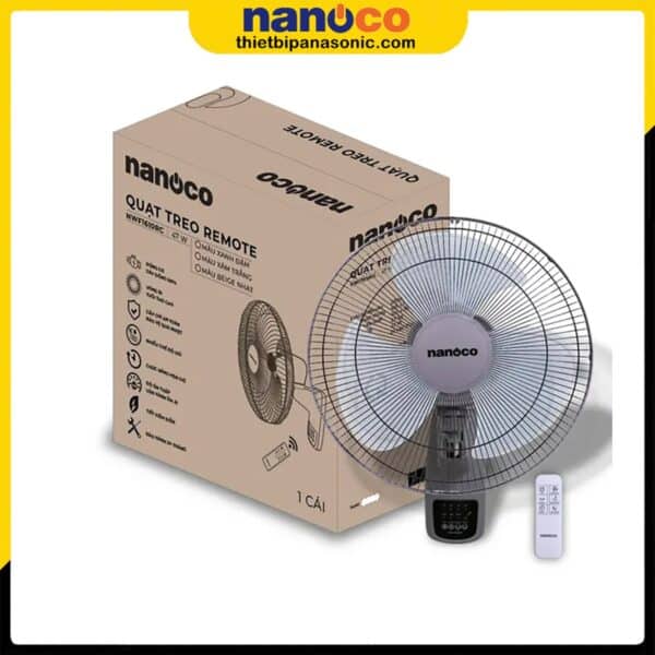Thùng đựng chắc chắn của Quạt treo tường Nanoco NWF1610RC-G màu xám
