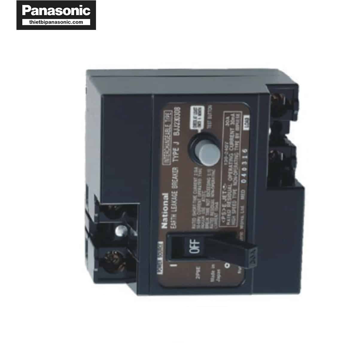 ELB Panasonic BJJ23030-8 | 30A 2.5kA 30mA được làm từ chất liệu cao cấp, mang lại sự yên tâm tuyệt đối khi sử dụng