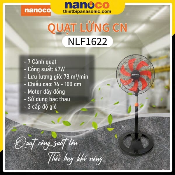 Những ưu điểm nổi bật của Quạt lửng NLF1622 thương hiệu Nanoco