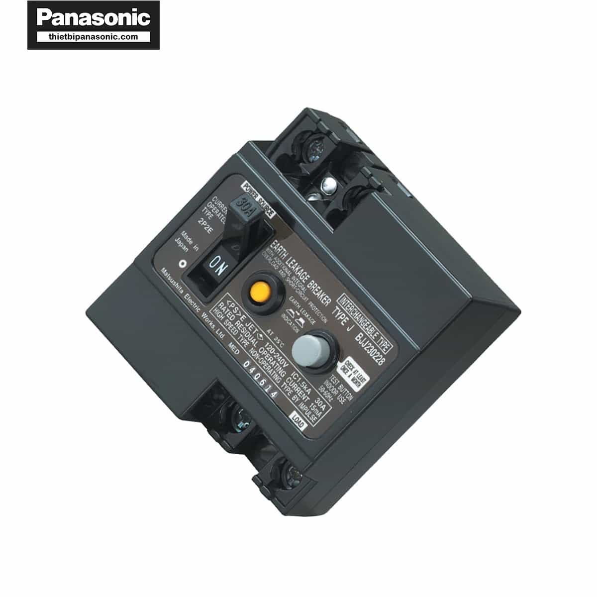 ELCB Panasonic 30A 15mA BJJ23022-8 giúp ngăn ngừa các sự cố đáng tiếc về điện nhờ tính năng bảo vệ quá tải, ngắn mạch và chống rò hiệu quả