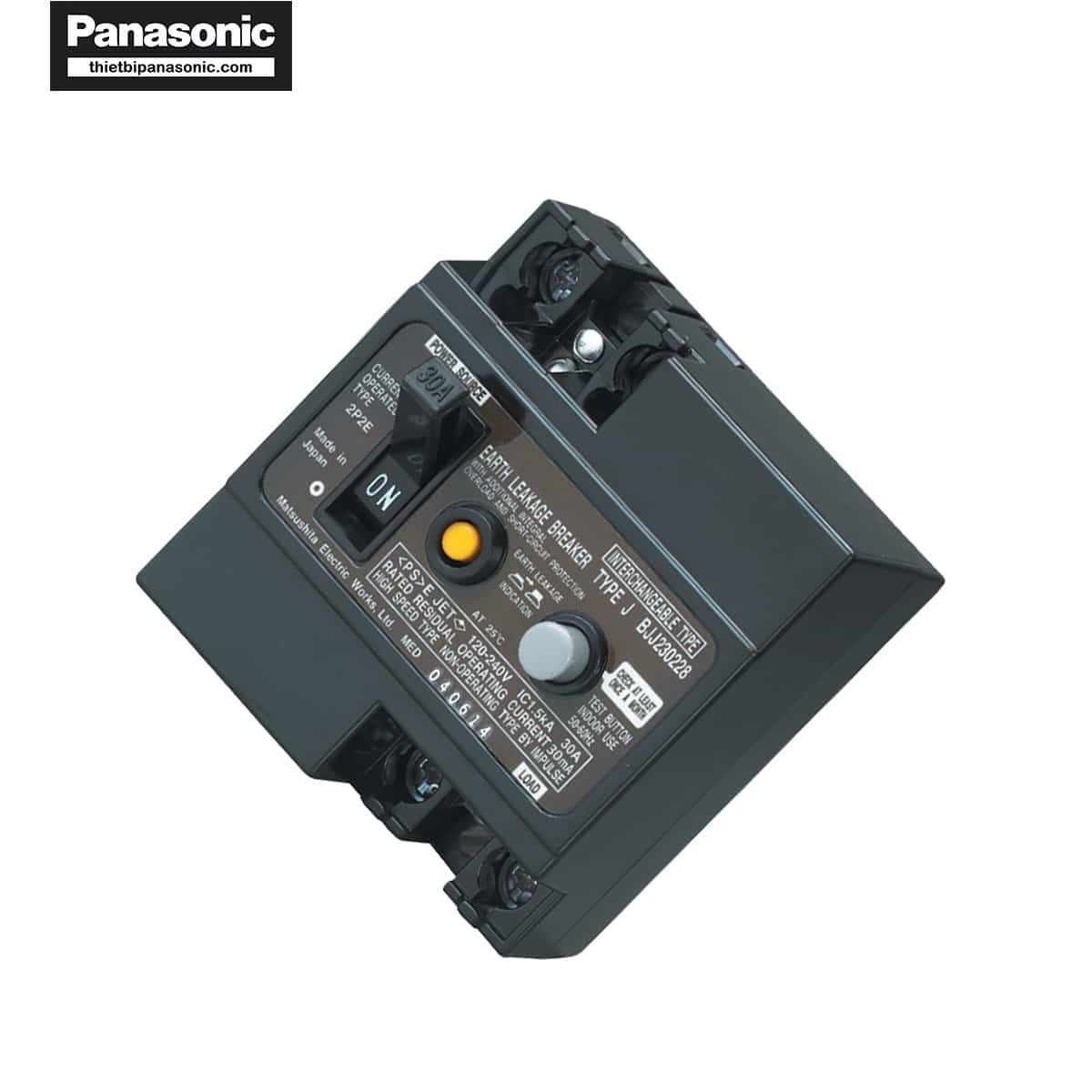ELCB Panasonic 30A 30mA BJJ23032-8 giúp ngăn ngừa các sự cố đáng tiếc về điện nhờ tính năng bảo vệ quá tải, ngắn mạch và chống rò hiệu quả