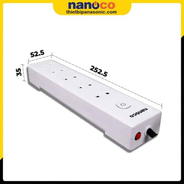 Kích thước của Ổ cắm Nanoco có dây NES5215-3