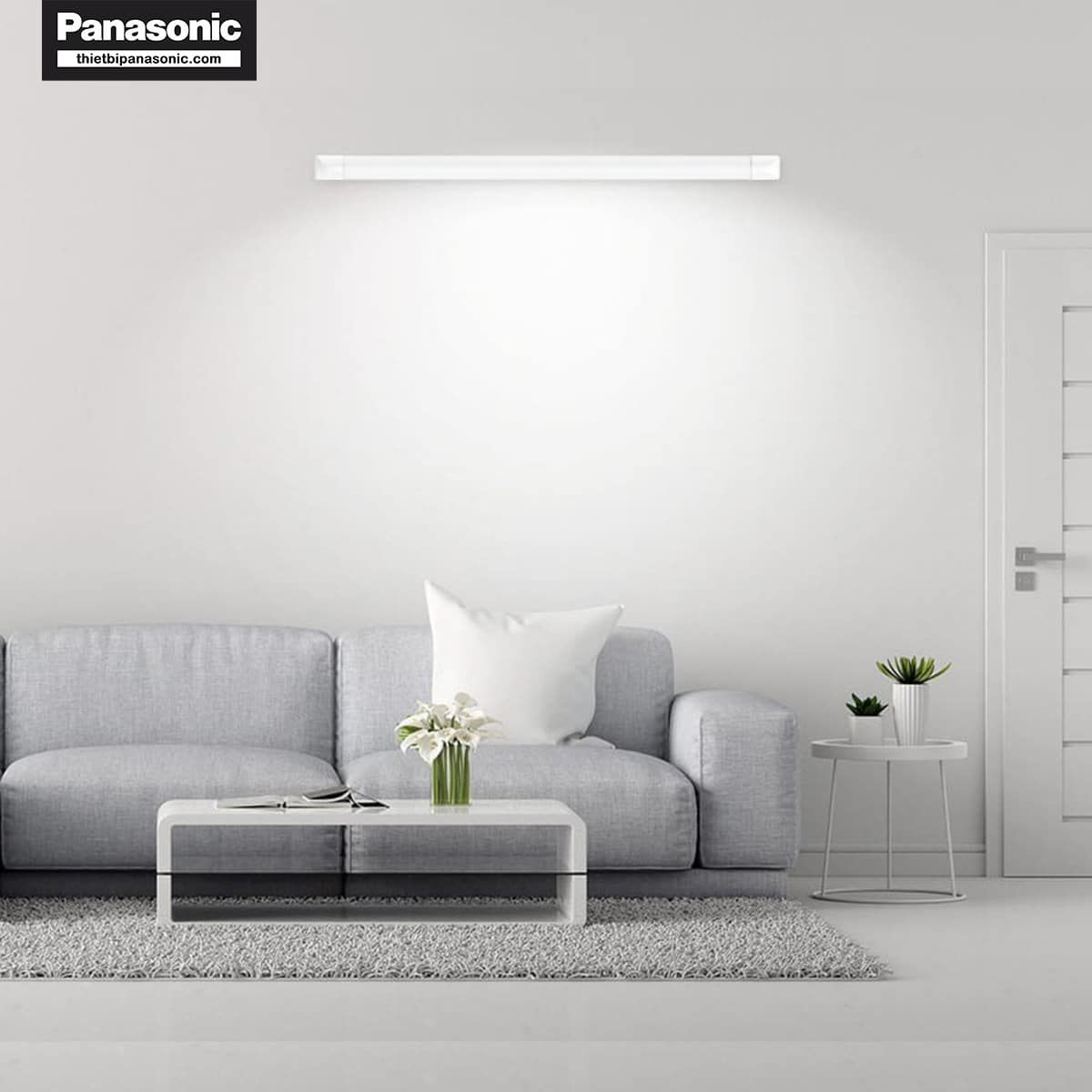 Đèn bán nguyệt 60cm 18W Panasonic có góc chiếu rộng mang lại ánh sáng tối đa cho khắp căn phòng