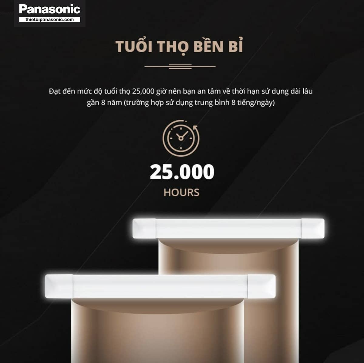 Bóng Đèn bán nguyệt Panasonic có tuổi thọ lên đến 25.000 giờ