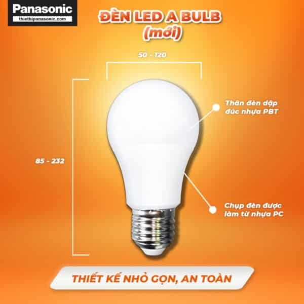 Bóng đèn LED tròn 5W Nanoco NLBA056, NLBA053 có thiết kế nhỏ gọn, an toàn với chất liệu nhựa PBT cao cấp