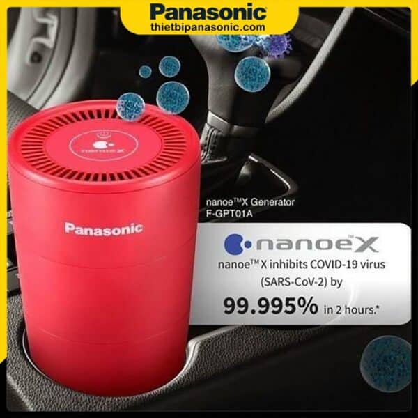 Máy lọc không khí ô tô Panasonic F-GPT01A-R giúp loại bỏ 99,99% vi rút gây bệnh trong 2 giờ