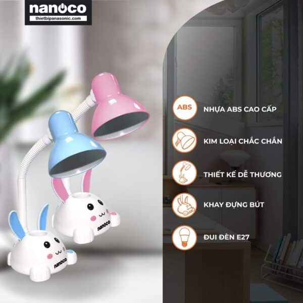 Ưu điểm nổi bật của Đèn bàn Nanoco NDKC01BE Màu Xanh