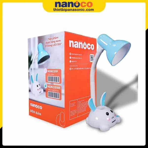 Đèn bàn Nanoco NDKC01BE Màu Xanhđược đóng gói chắc chắn, hiện đại