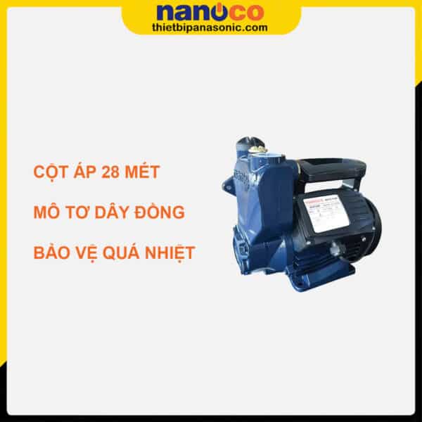 Máy bơm nước đẩy cao Nanoco NSP200 có cột áp cao 28 mét, mô tơ dây đồng cùng hệ thống bảo vệ quá nhiệt