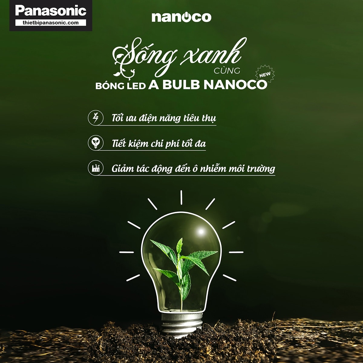 Sử dụng đèn LED bulb 30W Nanoco NLB306, NLB304, NLB303 giúp tiết kiệm điện năng tiêu thụ cũng như giảm tác động xấu tới môi trường