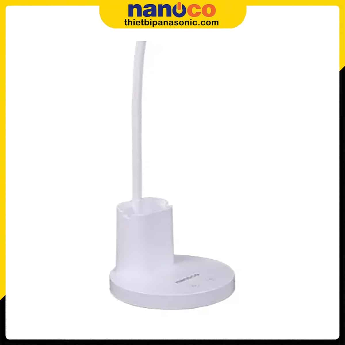 Chân đế của Đèn bàn LED Nanoco NDK10WC tích hợp khay đựng bút và giá đỡ điện thoại tiện lợi