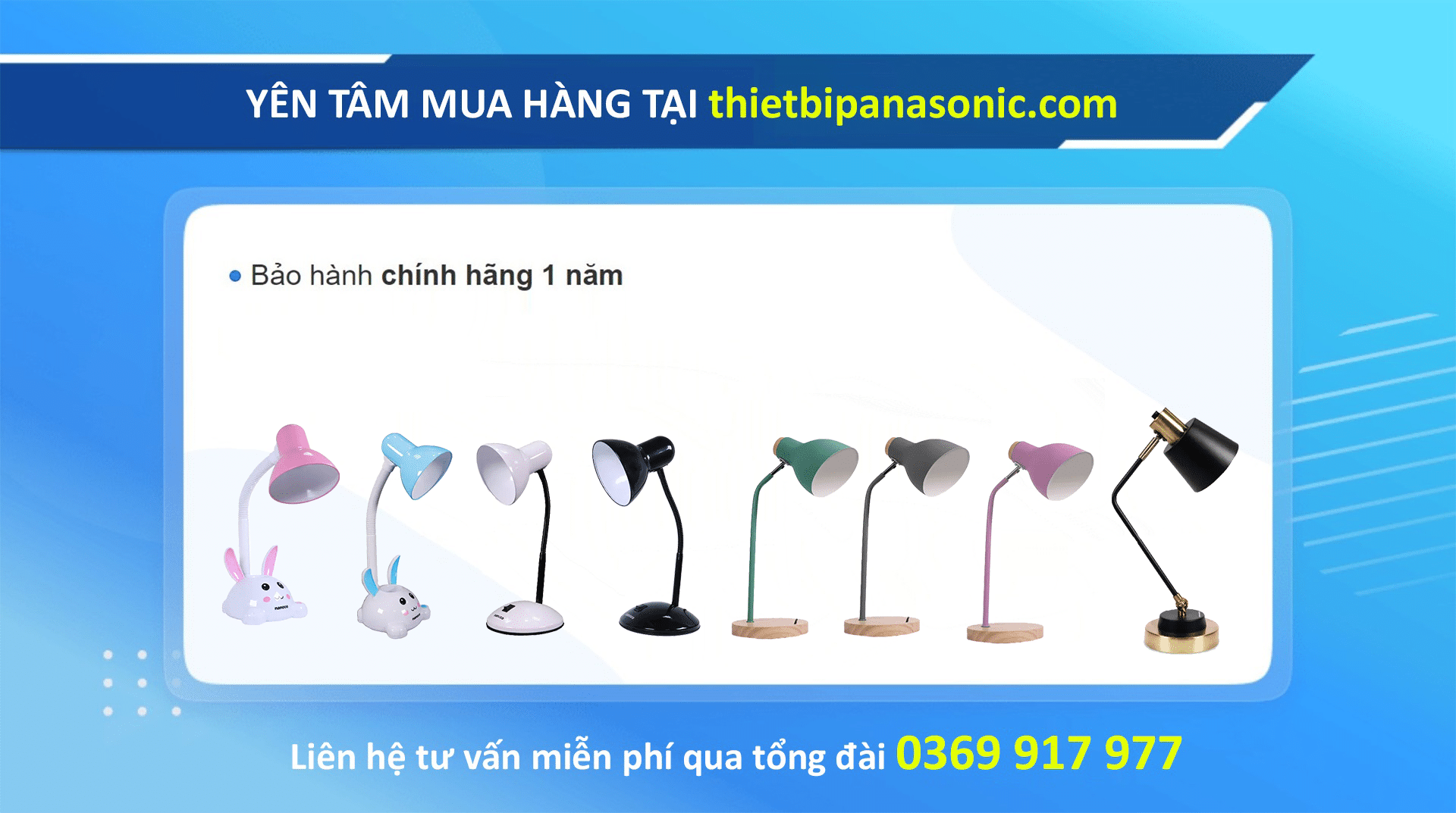 Yên tâm mua đèn bàn Nanoco tại thietbipanasonic.com