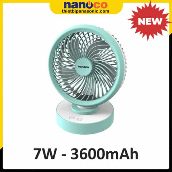Quạt tích điện Nanoco NRF6213G Màu Xanh