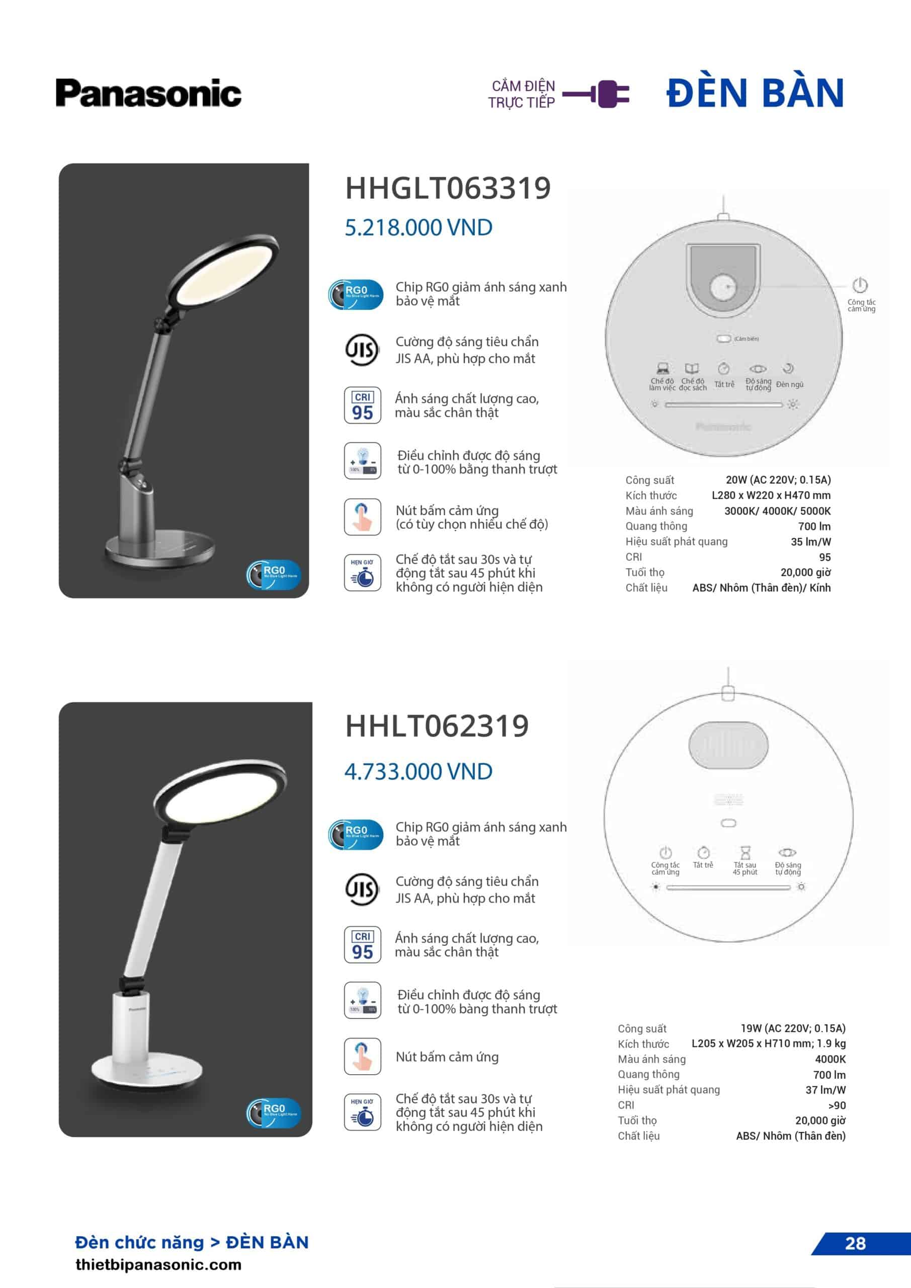 Catalogue Bảng giá đèn bàn Panasonic chống cận Cập nhật mới Tháng 10/2023 (Trang 5/8)
